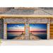 Millwood Pines 2 Piece Sunset Dock Garage Door Mural Set Polyester in Blue/Red | 84 H x 96 W x 1 D in | Wayfair E9C6F0BDD5D945F4ABCF459C6D652C15