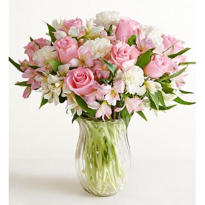 1-800-Flowers Flower Delivery Cherished Blooms Double Bouquet W/ Clear Vase | Perfect Gift For Any Occasion
