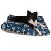 Navy Sea Horse Shredded Memory Foam Rectangle Dog Bed, 44" L x 36" W, Large, Blue