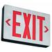 Lithonia Lighting Signature Aluminum Surface-Mounted LED Exit Sign Die-Cast Aluminum in Black/Gray/Red | 9.4 H x 12.8 W x 1.8 D in | Wayfair