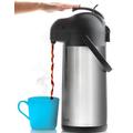 3L Coffee Carafe Vacuum Jug | Stainless Steel Pump Flask to Keep Drinks 12 Hours Hot / 24 Hours Cold | Insulated Tea Dispenser, Lab Tested Thermal Teapot & Pump Pot - Cresimo