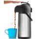 3L Coffee Carafe Vacuum Jug | Stainless Steel Pump Flask to Keep Drinks 12 Hours Hot / 24 Hours Cold | Insulated Tea Dispenser, Lab Tested Thermal Teapot & Pump Pot - Cresimo