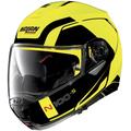 Nolan N100-5 Consistency N-Com Casco, nero-giallo, dimensione XS