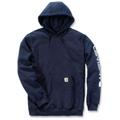 Carhartt Midweight Sleeve Logo Capuche, bleu, taille XS