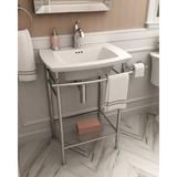 American Standard Edgemere White Ceramic Rectangular Console Bathroom Sink w/ Overflow | 6.3 H x 19.5 D in | Wayfair 0445001.020