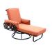 Darby Home Co Pineville 79.5" Long Single Chaise Sunbrella w/ Cushions Metal in Orange | 28 H x 35.25 W x 79.5 D in | Outdoor Furniture | Wayfair