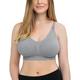 Kindred Bravely Simply Sublime Busty Seamless Nursing Bra for F, G, H, I Cup | Wireless Maternity Bra, Grey, L