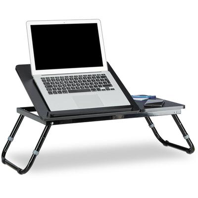 Laptoptisch fürs Bett 40 x 75 x 35 cm HxBxT, verstellbar klappbar Betttablett, Leseklappe und