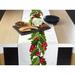 The Holiday Aisle® Englewood Christmas Holly Border Table Runner Polyester in Gray/Green/White | 72 D in | Wayfair EF236886A787499E92A1FEC67735C1A5