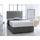 Black Chenille Fabric Ottoman Bed Base ONLY by Comfy Deluxe LTD (Grey, 5FT King-Size)