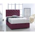 Chenille Fabric Ottoman Side Lift Bed Base with HEADBOARD ONLY by Comfy Deluxe LTD (Plum, 4FT Small Double)