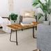 East Urban Home Basic Dandelion Coffee Table Wood/Metal in Black | 19 H x 38 W x 19 D in | Wayfair D7C8B639589242328B18584AEE0B149C