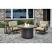The Outdoor GreatRoom Company Beacon Steel/Concrete Propane/Natural Gas Fire Pit Table Concrete/Steel in Brown | 26.63 H x 48 W x 48 D in | Wayfair
