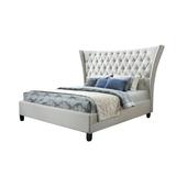 Bayou Breeze Angellie Tufted Platform Bed Upholstered/Polyester | 66 H x 88 W x 98 D in | Wayfair 51C88D073E5C4ECCB58D3FB287E07643