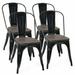 17 Stories Zackary Metal Slat Back Stacking Side Chair Metal in Black | 33 H x 21 W x 17 D in | Wayfair A8586E6D79764AD6978AA34750DDDBBD