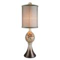 Astoria Grand Tegan Sapphire Rose 24" Table Lamp Resin/Fabric in Black/Brown/Gray | 24 H x 7.5 W x 7.5 D in | Wayfair