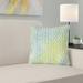 Latitude Run® Avicia Square Pillow Cover & Insert Polyester/Polyfill blend in Green/Blue | 20 H x 20 W x 3 D in | Wayfair