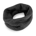 Love Cashmere Checked 100% Cashmere Snood for Men - Dark Grey - made in Scotland - RRP £99