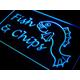 Fish & Chips LED Neon Sign Blue 600 x 400mm st4s64-m035-b