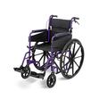 Days Escape Lite Self Propelled Wheelchair – Lightweight Aluminium Folding Wheelchair with Attendant Brakes – Suitable for Indoor and Outdoor Use (Standard, Purple)