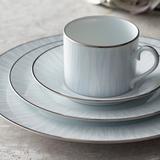 Noritake Glacier Platinum 5-Piece Place Setting, Service for 1 Porcelain/Ceramic in Blue/Gray/White | Wayfair 1702-05E