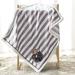 Home Soft Things Sheep Flannel Baby Blanket in Gray/White | 40 H x 30 W x 1 D in | Wayfair BBTEASHP