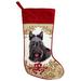 The Holiday Aisle® Dog Needlepoint Stocking Wool/Felt in Red | 17 H x 10 W in | Wayfair DA839ED84B2743DCB105977B673D1188