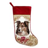 The Holiday Aisle® Dog Needlepoint Stocking Wool/Felt in Red | 17 H x 10 W in | Wayfair D28BAD9316B84C7ABB84347915E9AB55