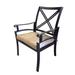 Canora Grey Aube Patio Dining Chair w/ Cushion Metal in Brown/Gray | 37 H x 26 W x 24 D in | Wayfair FCA06D33BAFC427AA605CCFCA5D4CFAE