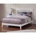 Winston Porter Abingt Solid Wood Low Profile Platform Bed Wood in White | 44.25 H x 57.75 W x 77 D in | Wayfair CFEC69890461464F8EA02957F361E444