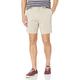 Nautica Men's Cotton Twill Flat Front Stretch Chino Short Casual Stone, 44W