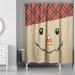 The Holiday Aisle® Cyril Happy Harvest Scarecrow Single Shower Curtain Polyester in Brown | 74 H x 71 W in | Wayfair