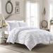 House of Hampton® Caitlyn Microfiber 3 piece Duvet Cover Set Microfiber in White | Queen Duvet Cover + 2 Shams | Wayfair