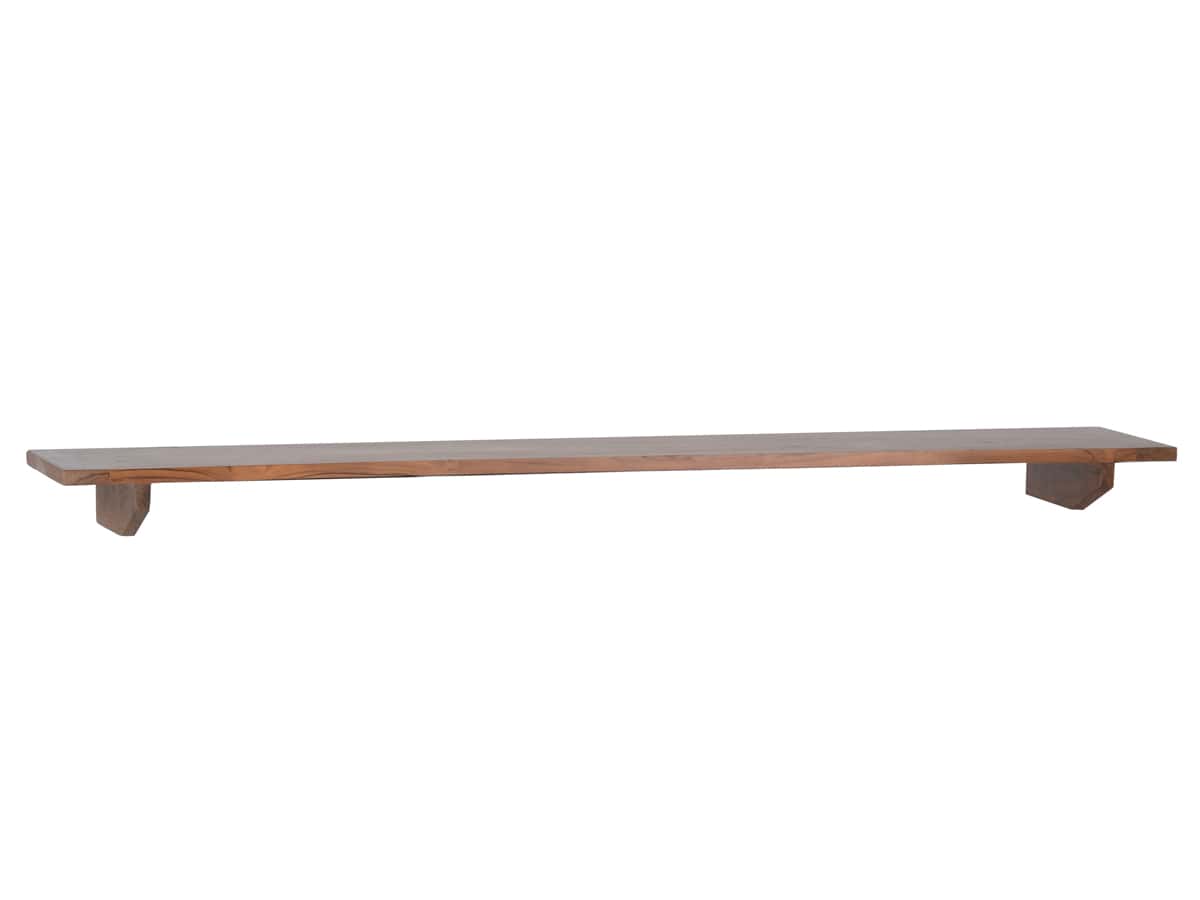 MiaMöbel Wandregal 150cm Massivholz Teak Modern Indien Indisch