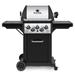 Broil King Monarch 3-Burner Convertible Gas Grill w/ Side Burner Aluminum/Cast Iron in Black/Gray | 48 H x 51.8 W x 22 D in | Wayfair 834284