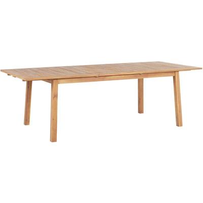 Gartentisch Hellbraun Akazienholz 180 x 100 cm Ausziehbar 240 x 100 cm Rechteckig Modern Outdoor Image