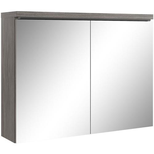 Badplaats - Spiegelschrank Paso 80cm Bodega (Grau) - Schrank Spiegelschrank Spiegel Badezimmer