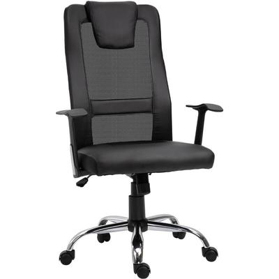 Bürostuhl Drehstuhl höhenverstellbar Chefsessel Schreibtischstuhl ergonomisch pu schwarz 66 x 73 x Image