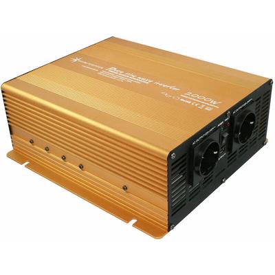 Solartronics - Spannungswandler np 12V 2000 Watt Power usb 2.1A reiner sinus Gold Edition