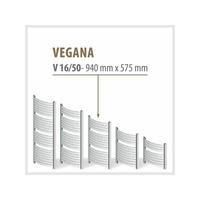 Vegana Weiß - Badheizkörper Handtuchheizkörper Handtuchheizung Höhe: 940 mm - Breite: 575 mm