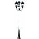 Lampadaire extérieur triple 230 cm vert et noir luminaire décoration - Noir