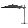 Parasol jardin déporté Alu Sun 3 - Carré - 3 x 3 m - Noir