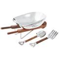 Godinger Wheelbarrow Salad Bowl & Servers, Alternative Metal