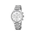 Festina Damen Chronograph Quarz Uhr mit Edelstahl Armband F20401/1