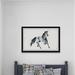 Harriet Bee Silwell Majestic Black Unicorn Framed Art Paper, Solid Wood in White | 24 H x 36 W x 1.5 D in | Wayfair