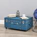 Byourbed The Sorority College Dorm Trunk Solid Wood + Manufactured Wood in Blue | 14 H x 29 W x 20 D in | Wayfair BUCK2-E-SCMBLU