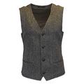 Walker & Hawkes - Mens Classic Scottish Harris Tweed Herringbone Country Waistcoat - Steel Grey - 52