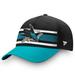 Men's Fanatics Branded Black/Teal San Jose Sharks Iconic Alpha Adjustable Hat