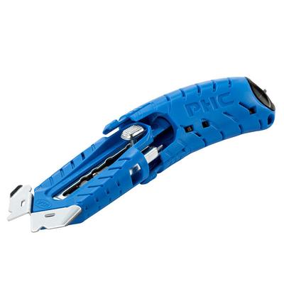 Pacific Handy Cutter S8 Blue Ambidextrous Cutter with Guarded Safety Blade