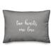 Ebern Designs The Lyell Collection Two Hearts One Love Throw Pillow Polyester/Polyfill blend in Gray | 14 H x 20 W x 1.5 D in | Wayfair